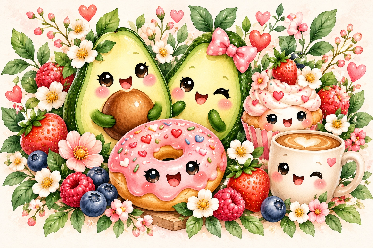 Kawaii Food Clipart Bundle